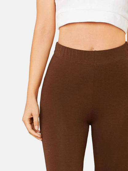 1 Pieza leggings de cultivo sólido (402)