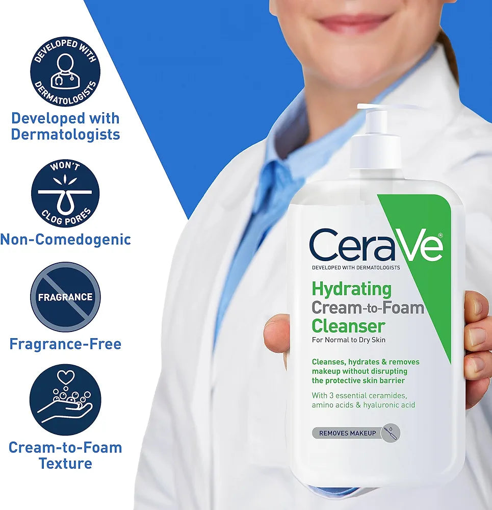 CeraVe Limpiador Hidratante de  Crema a Espuma GI07