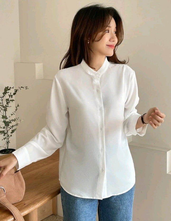 Blusa Sólida con Botones EÑ01