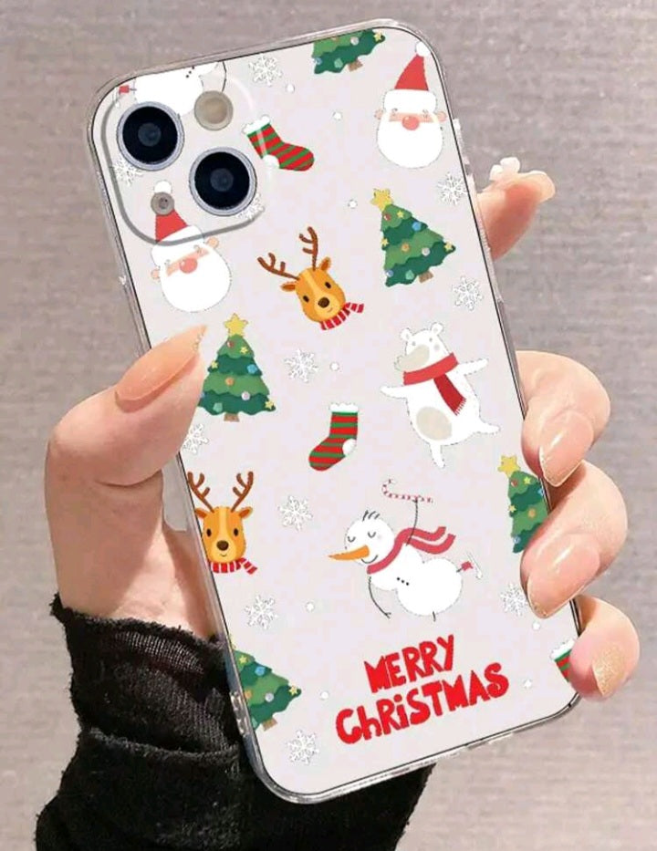 Funda Transparente con Diseño Navideño (717)