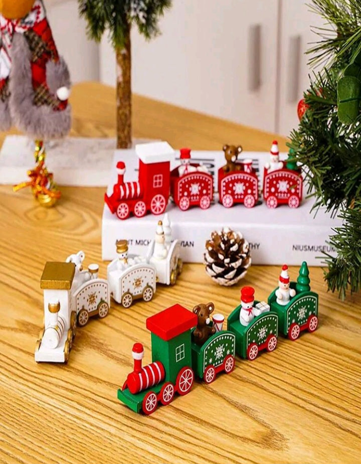 Tren de Madera para Decoración Navideña JX08