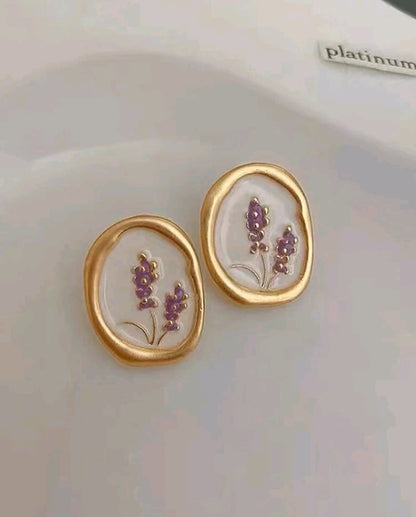 Pendientes de Tachuela con Diseño de Flor HB03