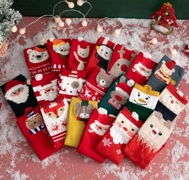 10 Pares Calcetines Navideños (414)