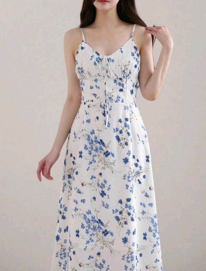 Vestido de Tirantes con Estampado Floral HQ01