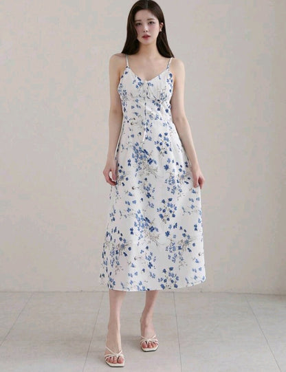 Vestido de Tirantes con Estampado Floral HQ01