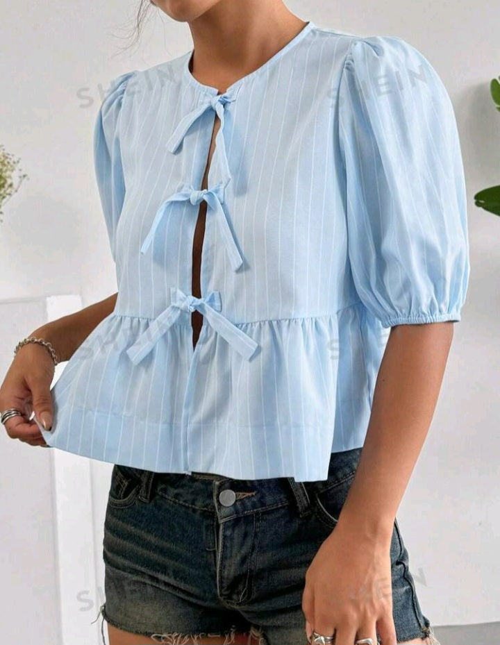 Camisa Estilo Simple con Botón Delantero JL01