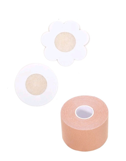 Set de 10 Cubrepezones y Rollo de Boob Tape JL05