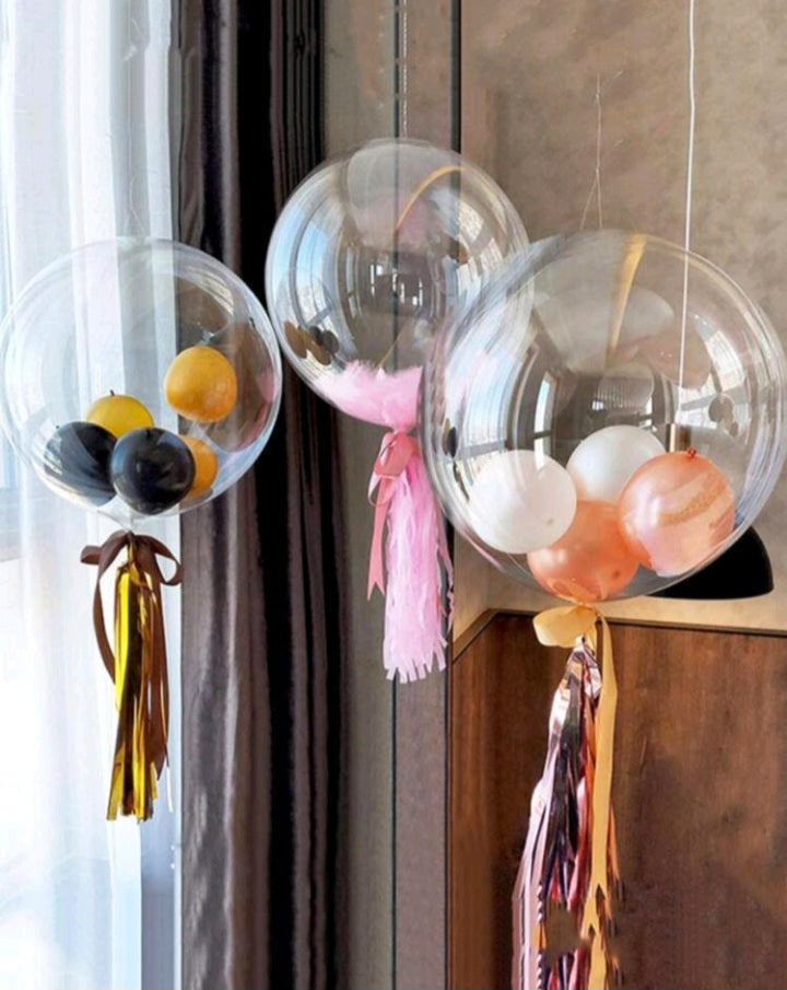 10 Piezas Globos de Burbuja Transparentes JN01