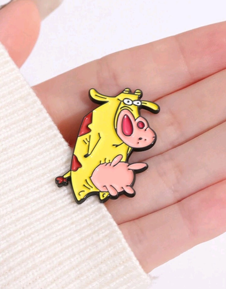 Broche con Diseño de La Vaca y El Pollito JÑ08