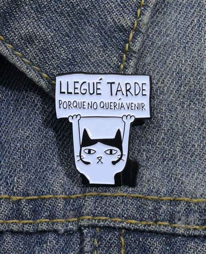 Broche de Gato con Frase JQ01