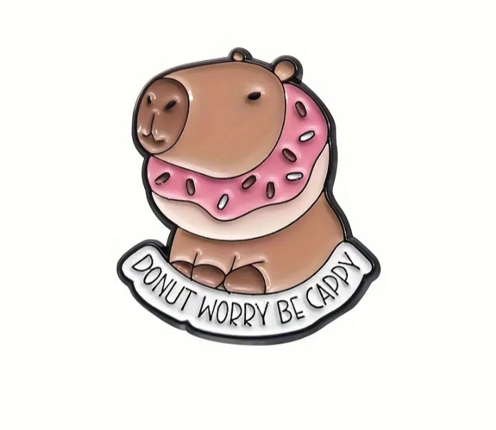 Broche de Capibara con Frase JR08