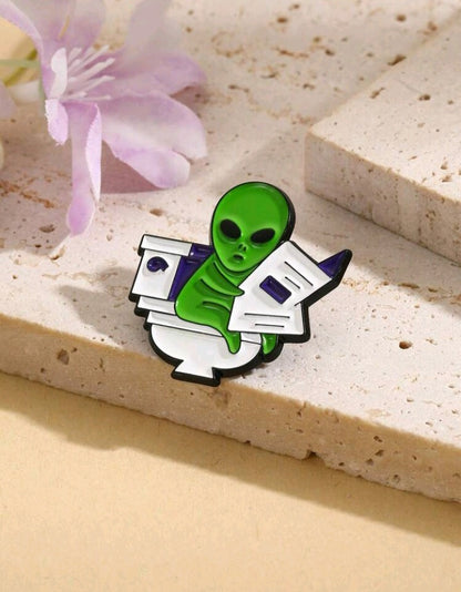 Broche de Alienígena Leyendo JT05