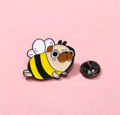 Broche de Perro con Disfraz de Abeja JV09