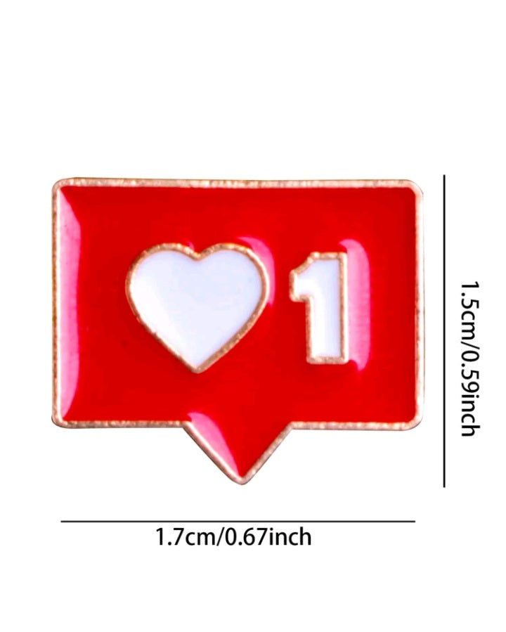 Broche de Burbuja en Forma de Corazón  JX01