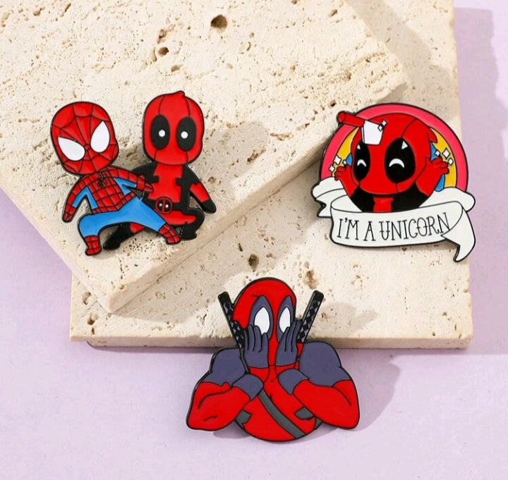 Broche de Deadpool y Spider-Man LE04