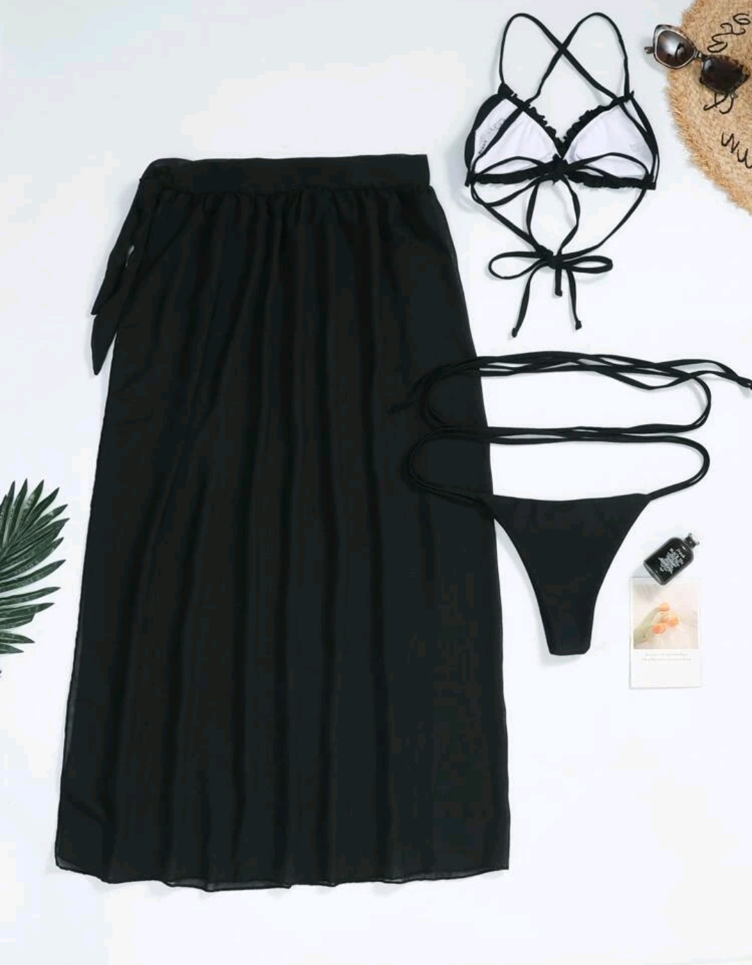 Sets de bikini cruzado liso bohemio CH010